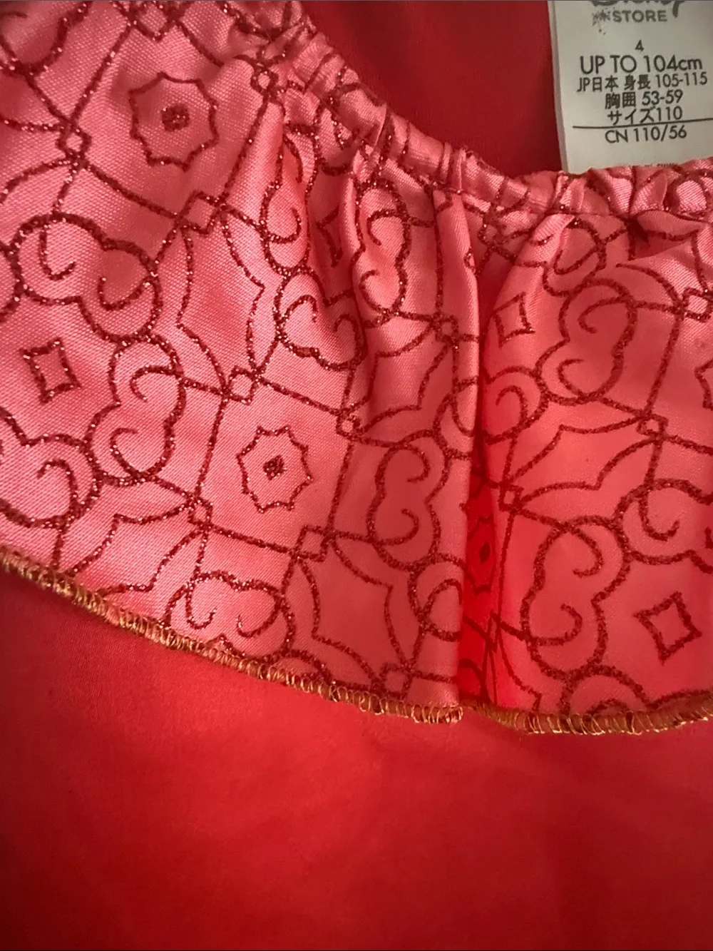 Disney Elena of Avalor Red and Pink Floral Ruffle Costume Dress